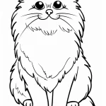 coloriage Chat educatif pour enfant