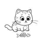 coloriage Chat a imprimer pour enfant de 4 ans