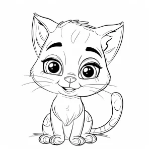 coloriage Chat a imprimer pour enfant de 4 ans