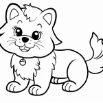 coloriage Chat a imprimer pour enfant de 4 ans