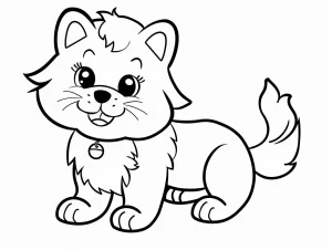 coloriage Chat a imprimer pour enfant de 4 ans