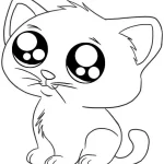 coloriage Chat à imprimer pour enfant de 2 ans