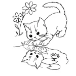 coloriage Chat pour bebe a imprimer