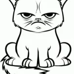 image de coloriage Chat pour enfant