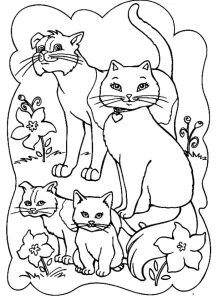 coloriage Chat educatif pour enfant