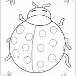 image de coloriage Coccinelle pour enfant
