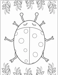 imprimer coloriage Coccinelle gratuit