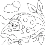 coloriage Coccinelle à imprimer pour enfant de 12 ans