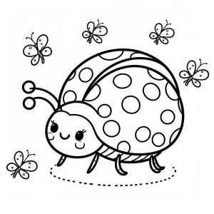 coloriage Coccinelle educatif pour enfant