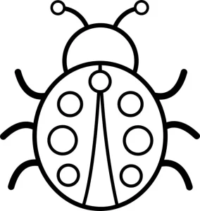 coloriage Coccinelle à imprimer pour enfant de 8 ans