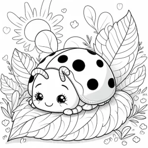 coloriage Coccinelle educatif pour enfant
