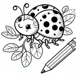coloriage Coccinelle à imprimer pdf gratuit