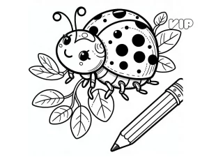coloriage Coccinelle à imprimer pdf gratuit
