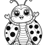 coloriage Coccinelle gratuit pour enfants