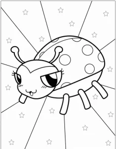 coloriage Coccinelle a telecharger