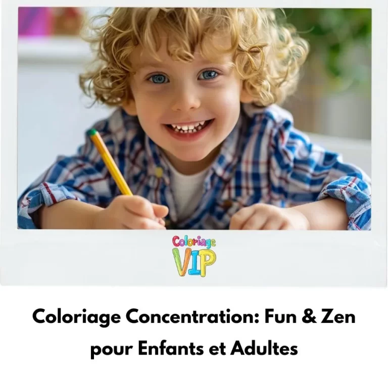 Tranh tô màu Coloriage Concentration: Ton Super Pouvoir Anti-Ennui et Turbo Concentration!