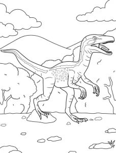 coloriage Dinosaures educatif pour enfant