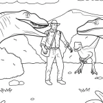 coloriage Dinosaures à imprimer pour enfant de 4 ans