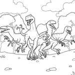 coloriage Dinosaures à imprimer pour enfant de 8 ans