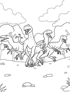 coloriage Dinosaures à imprimer pour enfant de 8 ans