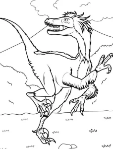 coloriage Dinosaures à imprimer kawaii