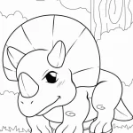 coloriage Dinosaures pour bebe a imprimer
