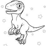 coloriage Dinosaures à imprimer pour enfant de 8 ans