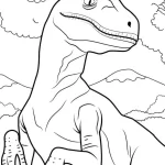 coloriage Dinosaures educatif pour enfant