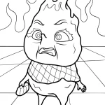 coloriage Elemental à imprimer pour enfant de 7 ans