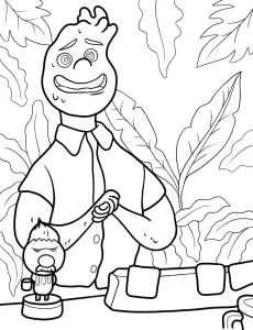coloriage Elemental et apprentissage