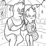 coloriage Elemental pour enfant de 7 ans