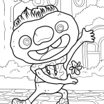 coloriage Elemental a imprimer pour enfant de 4 ans