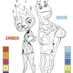 coloriage Elemental à imprimer kawaii