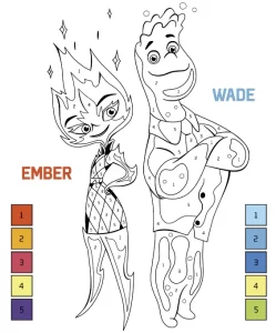 coloriage Elemental à imprimer kawaii