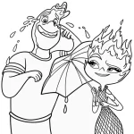 coloriage Elemental pour enfant de 6 ans