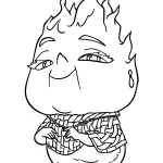 coloriage Elemental pour bebe a imprimer