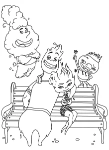 coloriage Elemental educatif pour enfant