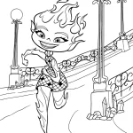 coloriage Elemental à imprimer pour enfant de 4 ans
