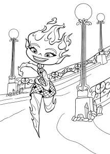 coloriage Elemental à imprimer pour enfant de 4 ans