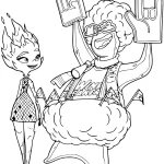 coloriage Elemental à imprimer pour enfant de 6 ans