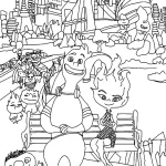 coloriage Elemental gratuit pour enfants