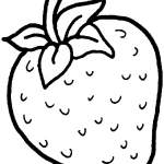 coloriage Fraise à imprimer pour enfant de 8 ans