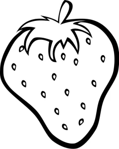 coloriage Fraise pour enfants a imprimer
