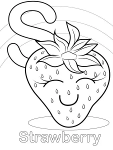 image pour coloriage Fraise enfant