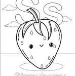 coloriage Fraise pour enfant de 7 ans