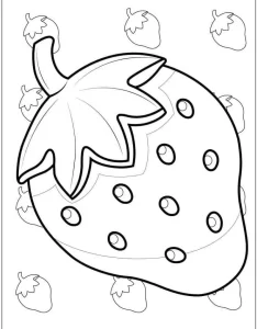 imprimer coloriage Fraise