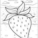 coloriage Fraise et decoupage
