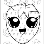 coloriage Fraise à imprimer pour enfants
