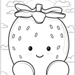 coloriage Fraise à imprimer pour enfants