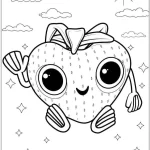 coloriage Fraise à imprimer pour enfant de 9 ans